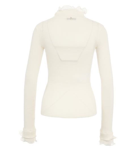 Sweater with ruffle details