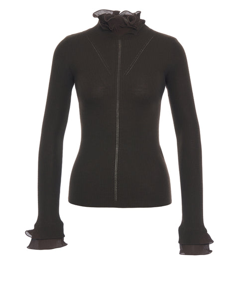 Pullover mit Rüschendetails