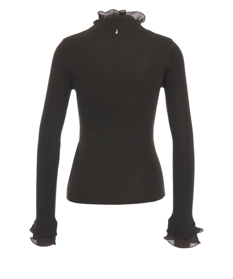 Pullover mit Rüschendetails