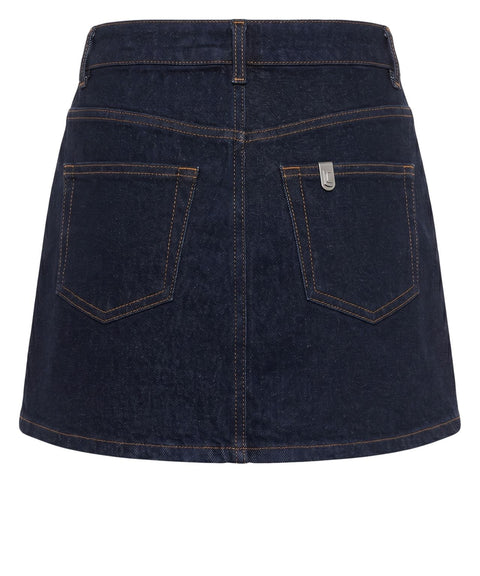 Mini skirt with offset closure