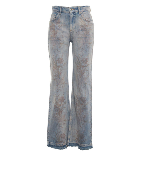 Jeans mit Blumenmuster