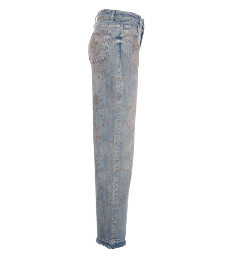 Jeans mit Blumenmuster
