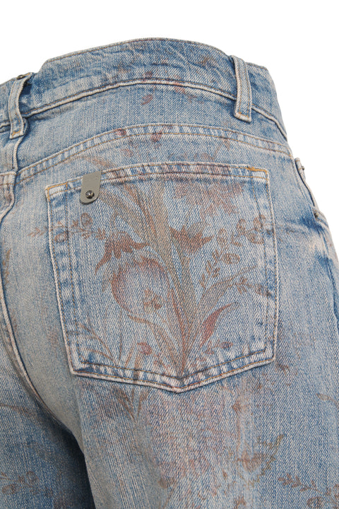 Jeans mit Blumenmuster