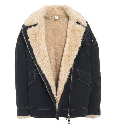 Jacket with sequin application