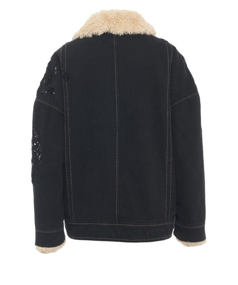 Jacket with sequin application