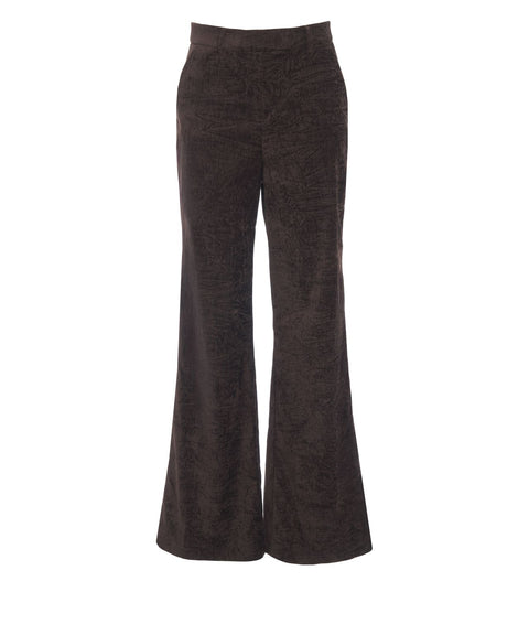 Samthose mit weitem Bein