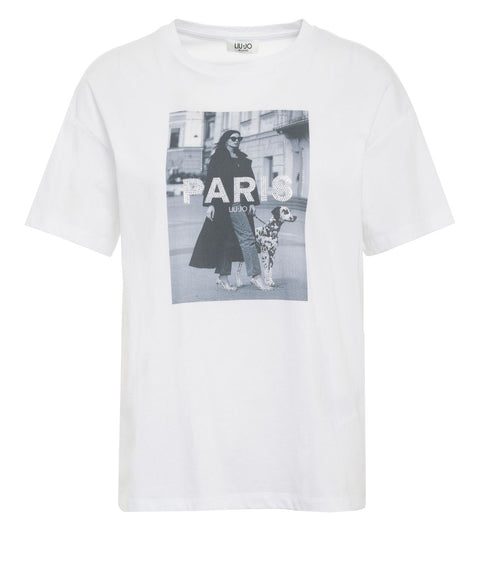 T-Shirt mit frontalen Druck