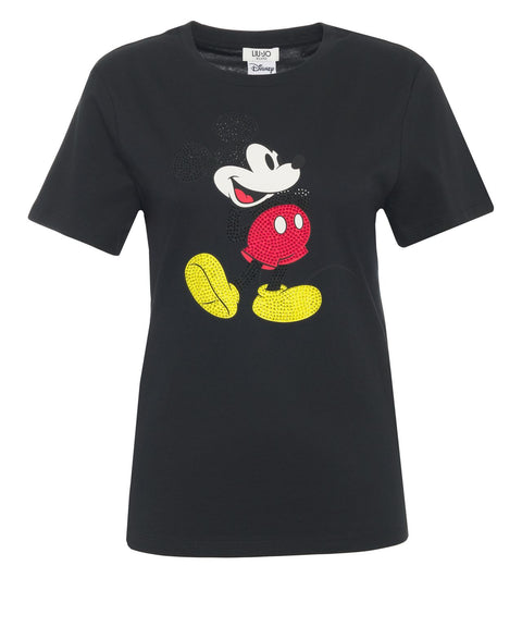 T-Shirt mit Strass-Applikation