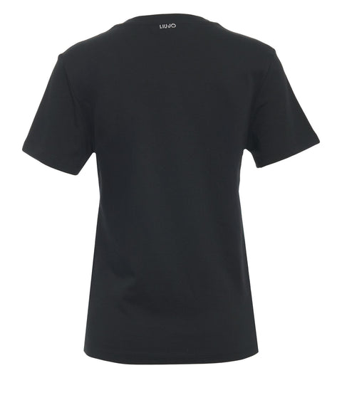 T-Shirt mit Strass-Applikation