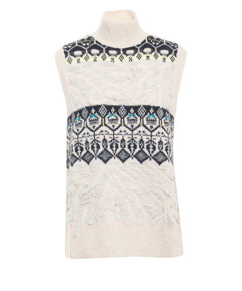Strickweste mit Strass-Applikation