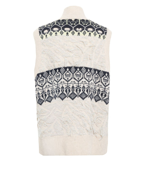 Strickweste mit Strass-Applikation