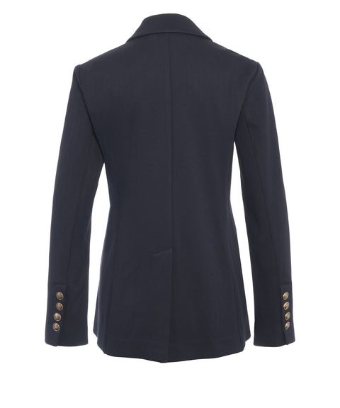 Double-breasted blazer with patch pockets