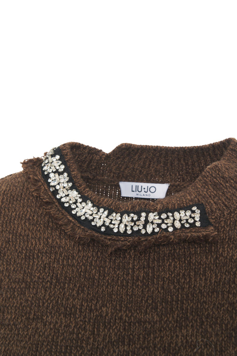 Pullover mit Strass-Applikation