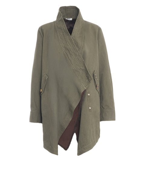 Parka con collo in pelliccia