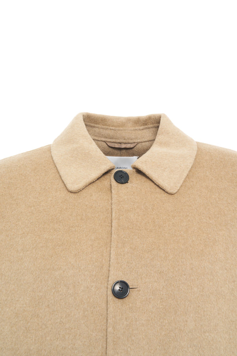 Cappotto in lana con alpaca