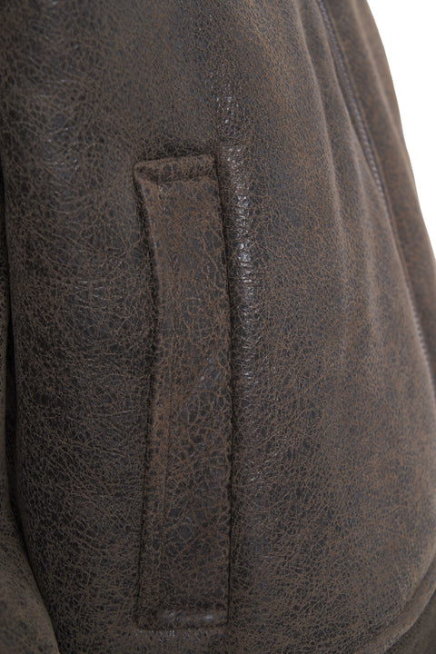 Shearling bomber jacket
