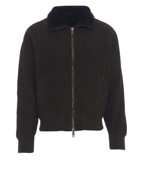Bomber jacket in shearling