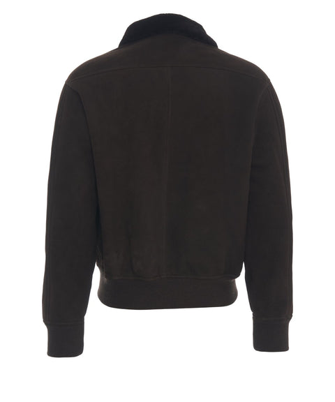 Bomber jacket in shearling