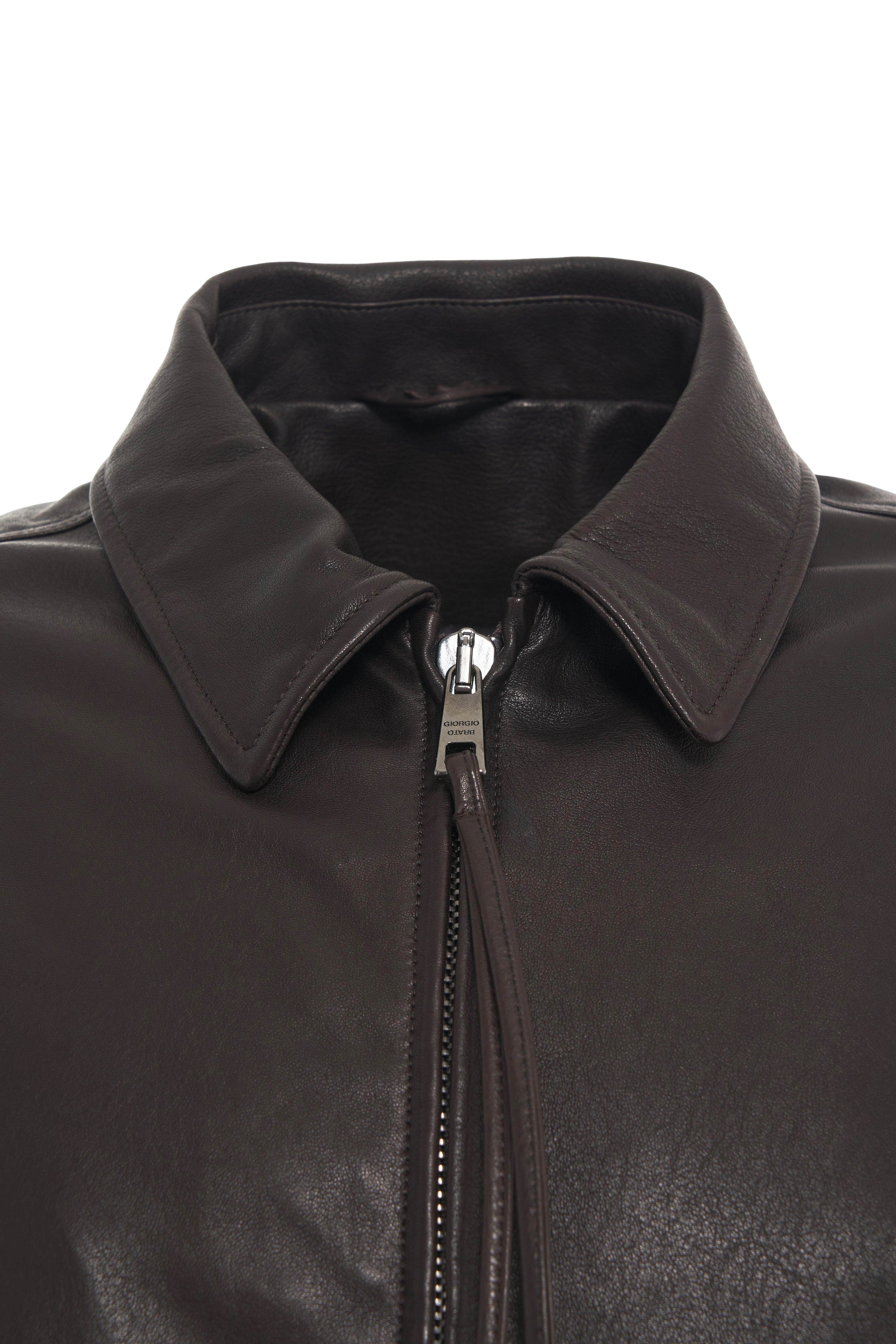 Giorgio Brato Leather jacket Brown Men – MAXIMILIAN.it