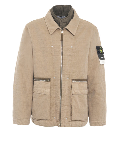 Jacket with detachable logo