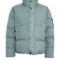 Puffer jacket with logo patch