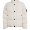 Puffer jacket with logo patch