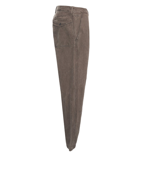 Trousers with logo patch