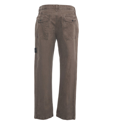 Trousers with logo patch