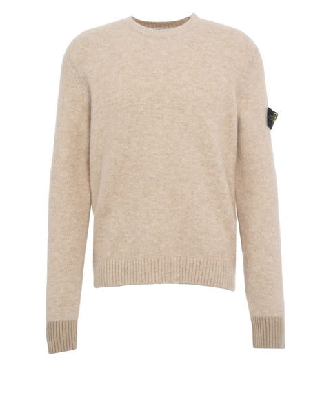 Maglione in alpaca con patch logo