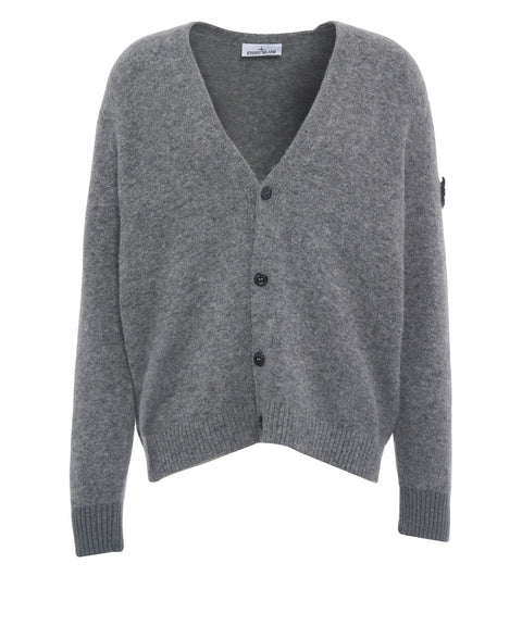 Cardigan aus Alpaka mit Logopatch