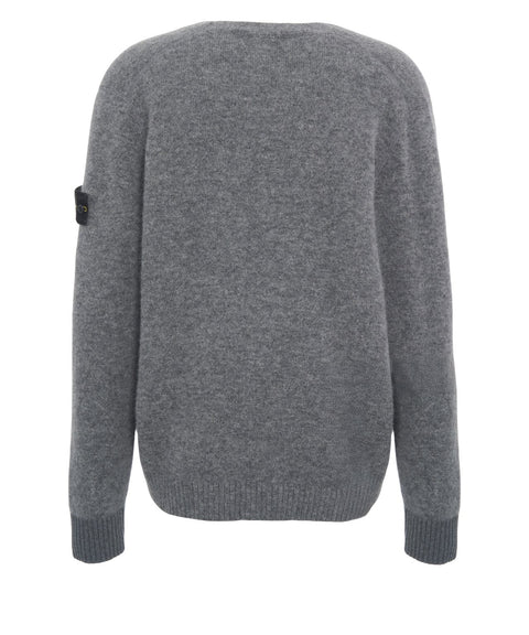 Cardigan aus Alpaka mit Logopatch