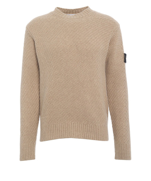 Strickpullover mit abnehmbaren Logo