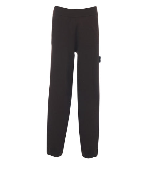 Jogging pants with logo patch