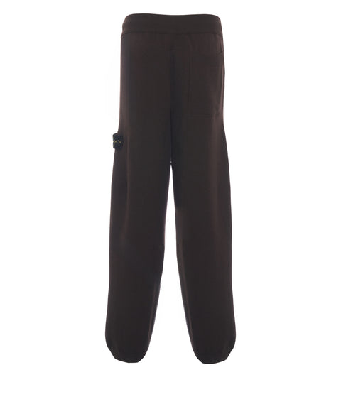 Jogging pants with logo patch