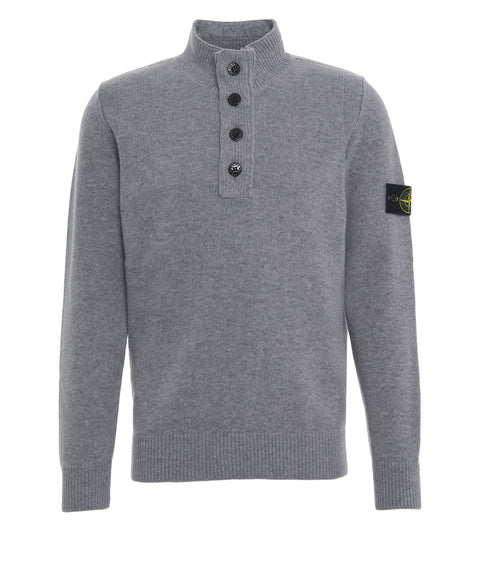 Sweater with stand-up collar
