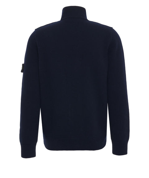 Cardigan with logo patch