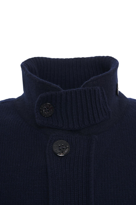 Cardigan with logo patch