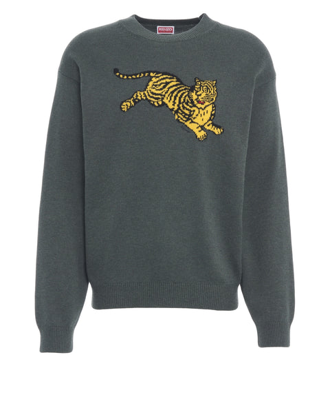 Pullover mit Intarsienlogo