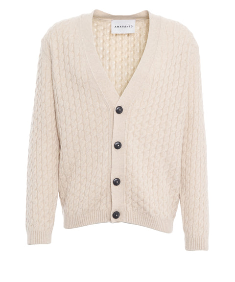 Cardigan mit Zopfstrickmuster