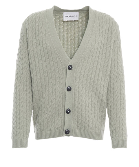 Cardigan mit Zopfstrickmuster