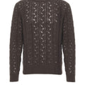 Pullover mit Zopfstrickmuster