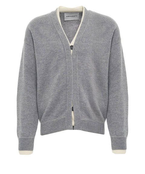 Strickjacke mit verdecktem Knopfverschluss