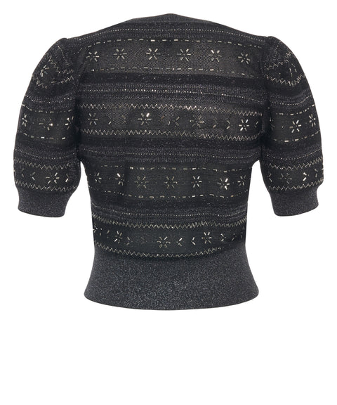 T-Shirt mit metallischen Details