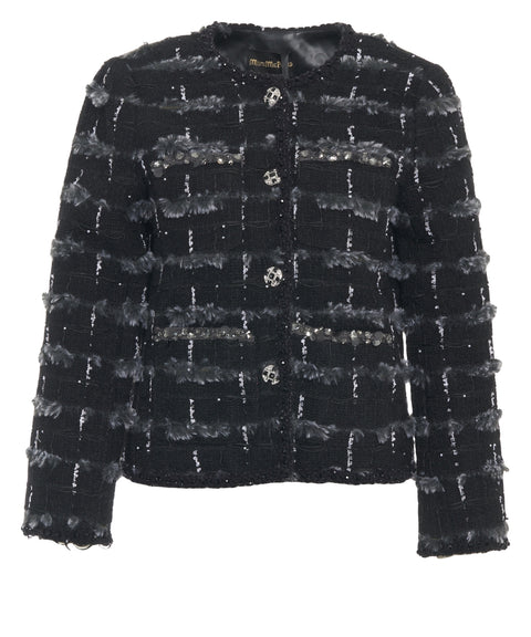 Jacke mit Pailletten-Applikation