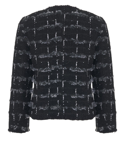 Jacke mit Pailletten-Applikation