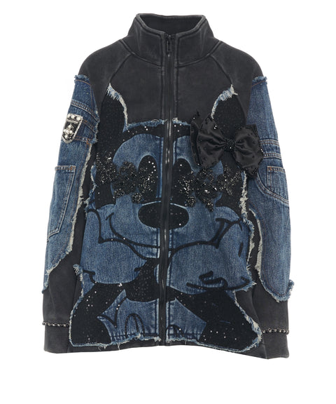 Casual-Jacke mit dekorativen Applikationen