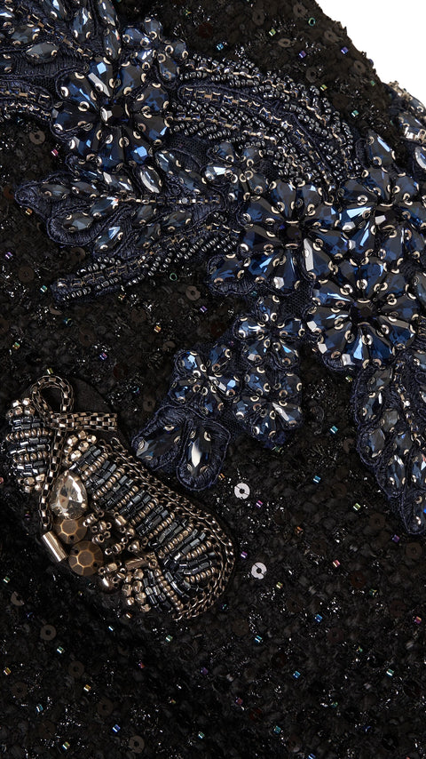 Borsa con applicazioni di strass