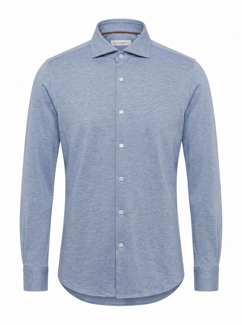Shirt with spread collar