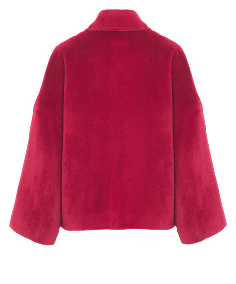 Alpaca jacket with patch pockets