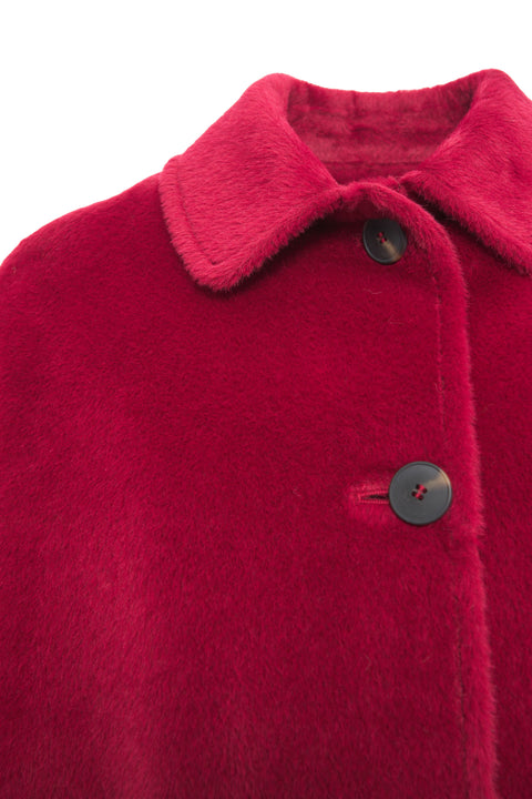 Alpaca jacket with patch pockets